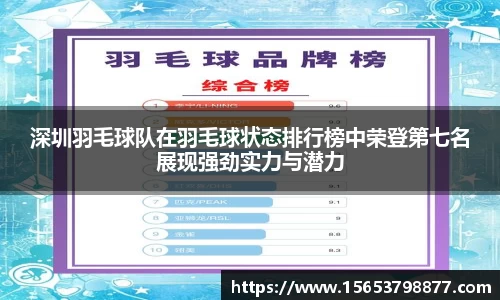 深圳羽毛球队在羽毛球状态排行榜中荣登第七名展现强劲实力与潜力